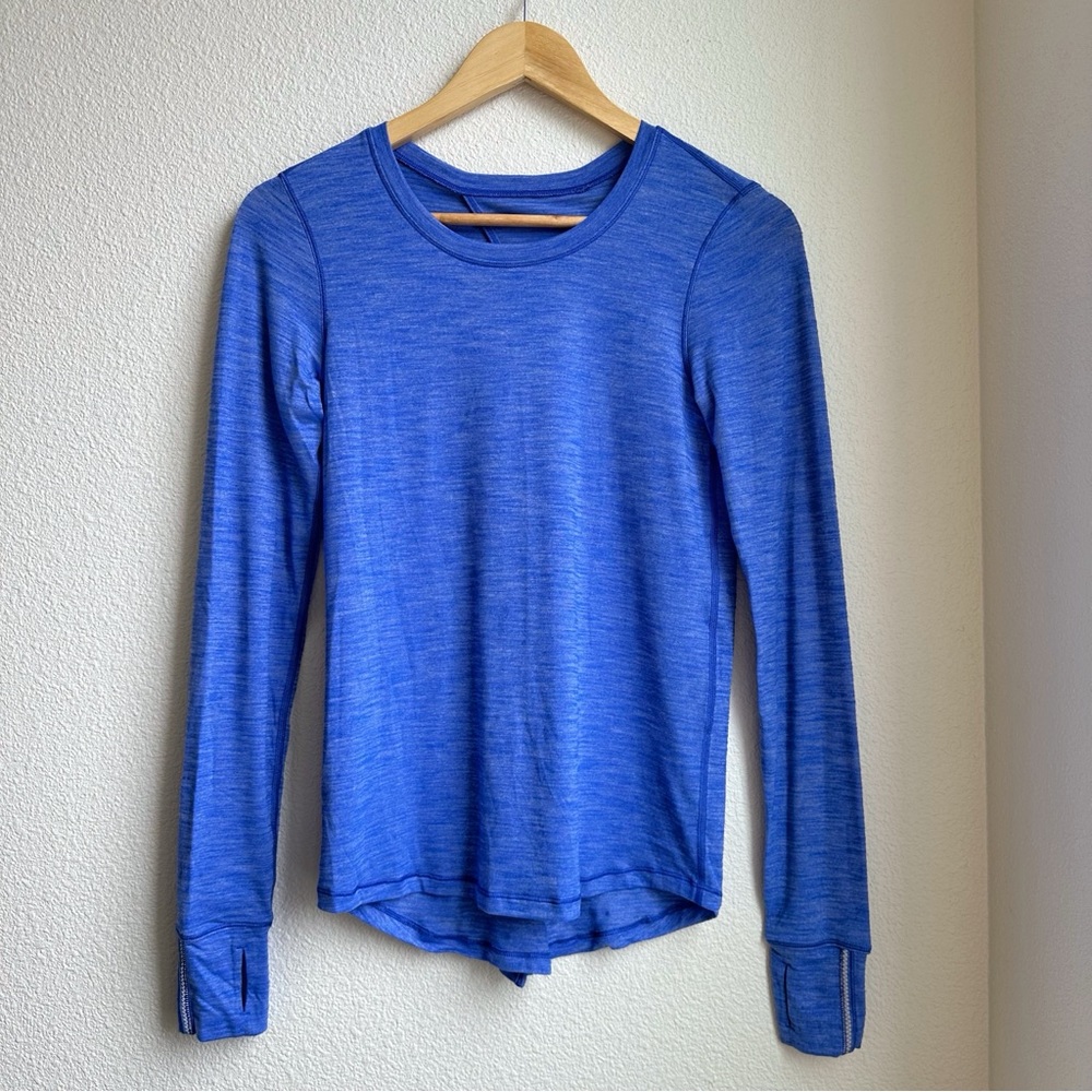 Lululemon Beat The Heat Long Sleeve Heathered Blazer Blue Size 4